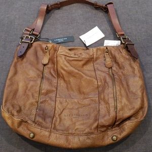 Liebeskind leather purse w/ buckle straps